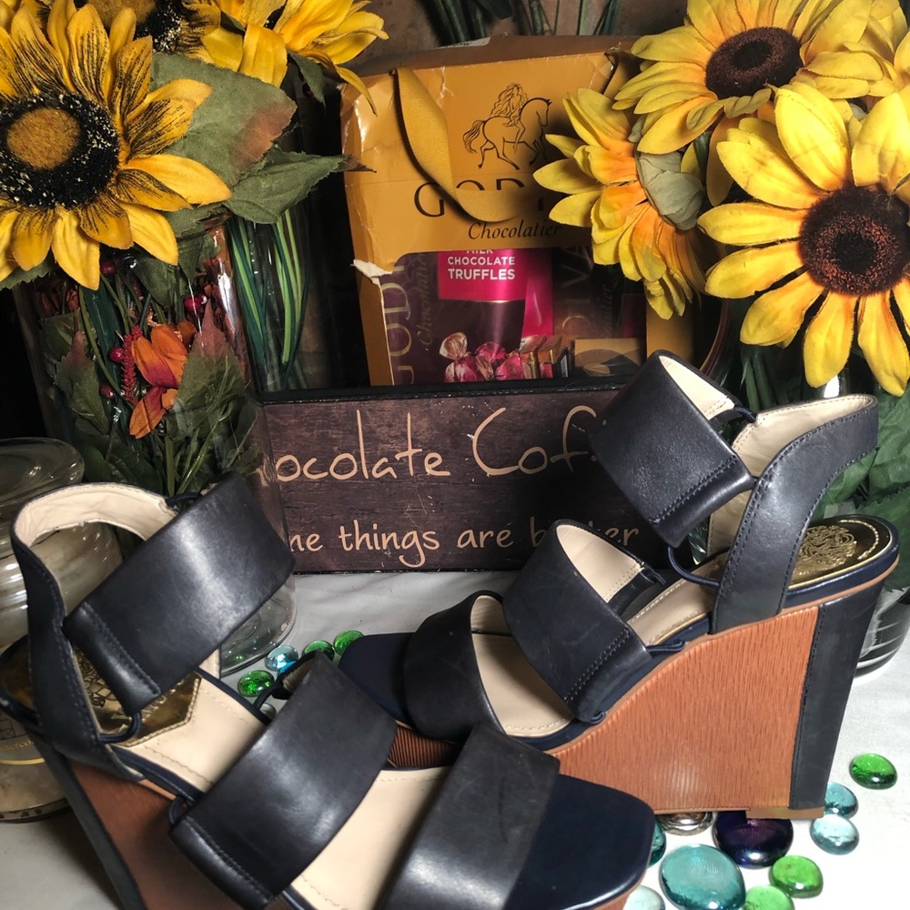 Vince Camuto Wedged Sandals - Picture 6 of 8